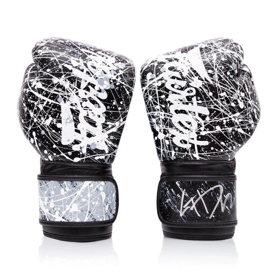 Fairtex Microfiber Gloves - Art collections - Black/White Painter